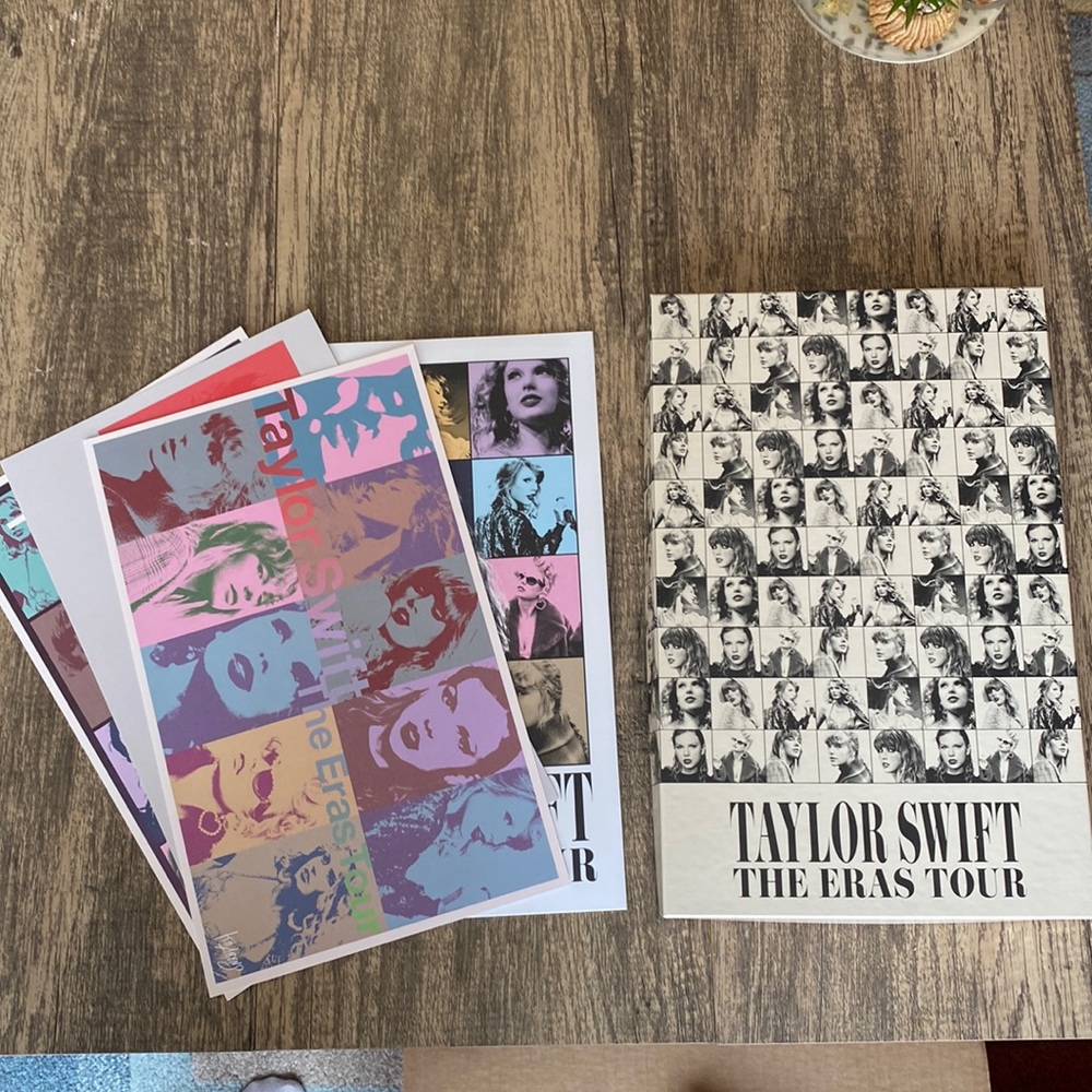 Taylor Swift Eras Tour 3 VIP posters, envelope, and box